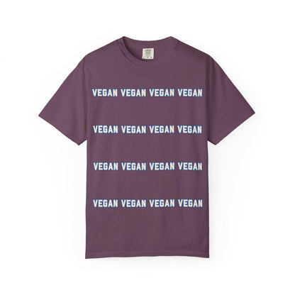 VEGAN Collegiate Text Repeat T Shirt | Comfort Colors 1717 Plant Based Tee