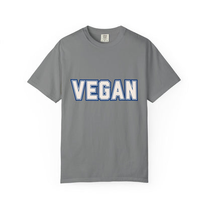 VEGAN Word Collegiate Graphic Tee | Comfort Colors Varsity Statement Shirt - Unisex Vegan Themed Top