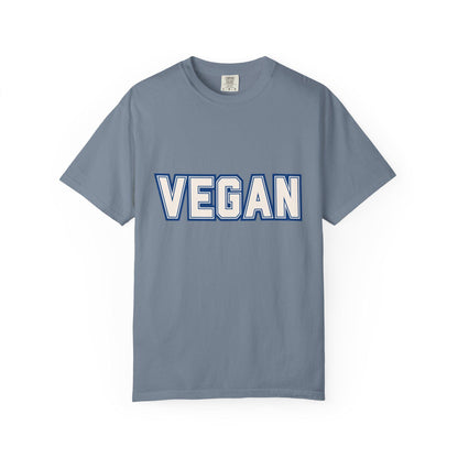 VEGAN Word Collegiate Graphic Tee | Comfort Colors Varsity Statement Shirt - Unisex Vegan Themed Top