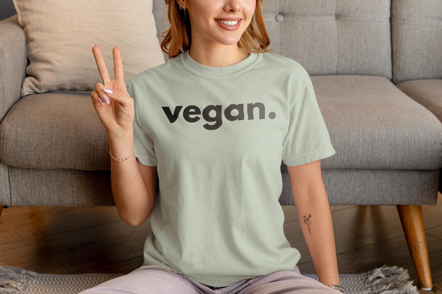 Vegan Themed Tee - Unisex Garment-Dyed T-shirt