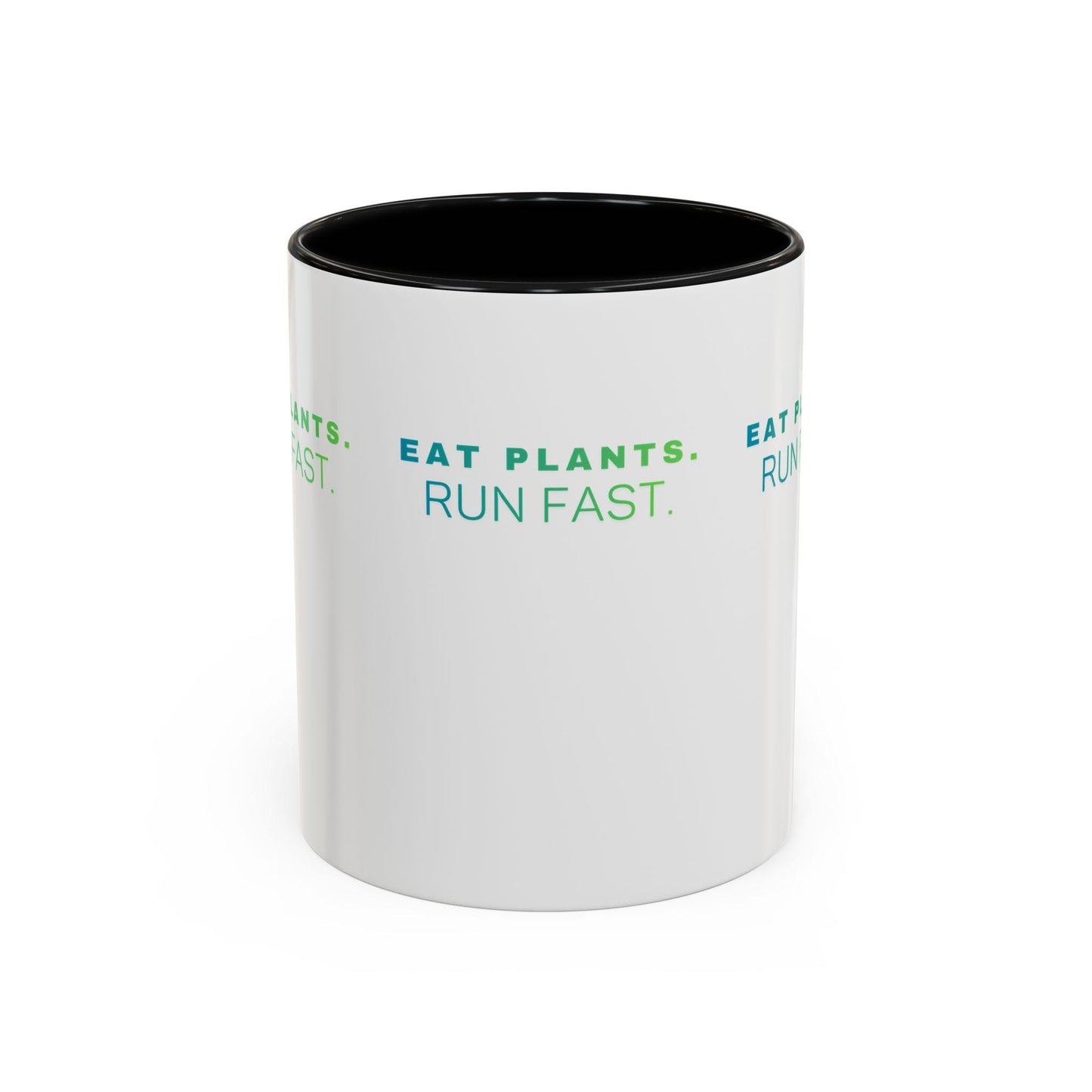 Eat Plants Run Fast Mug, Vegan Runner Coffee Cup, Plant-Based Athlete Gift