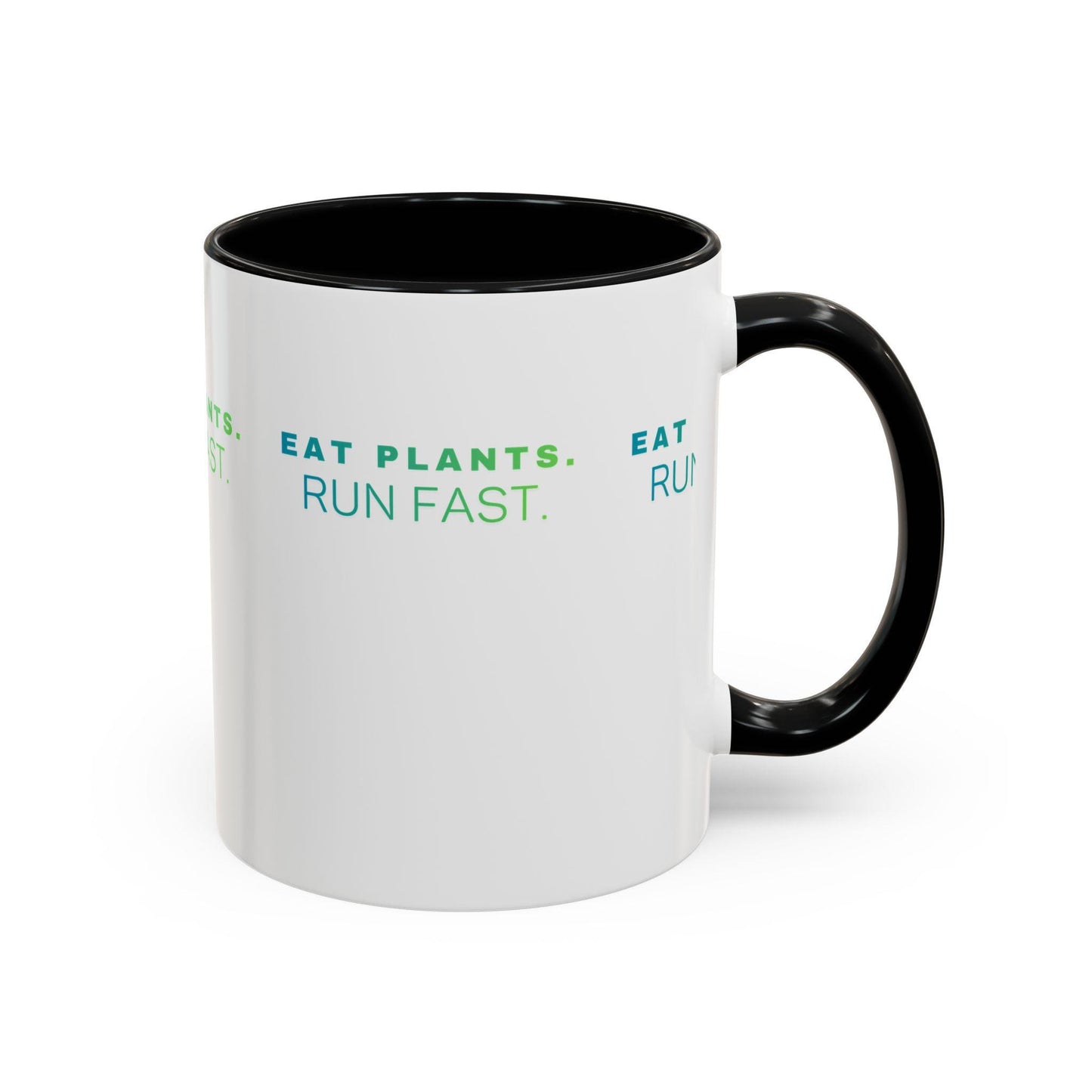 Eat Plants Run Fast Mug, Vegan Runner Coffee Cup, Plant-Based Athlete Gift