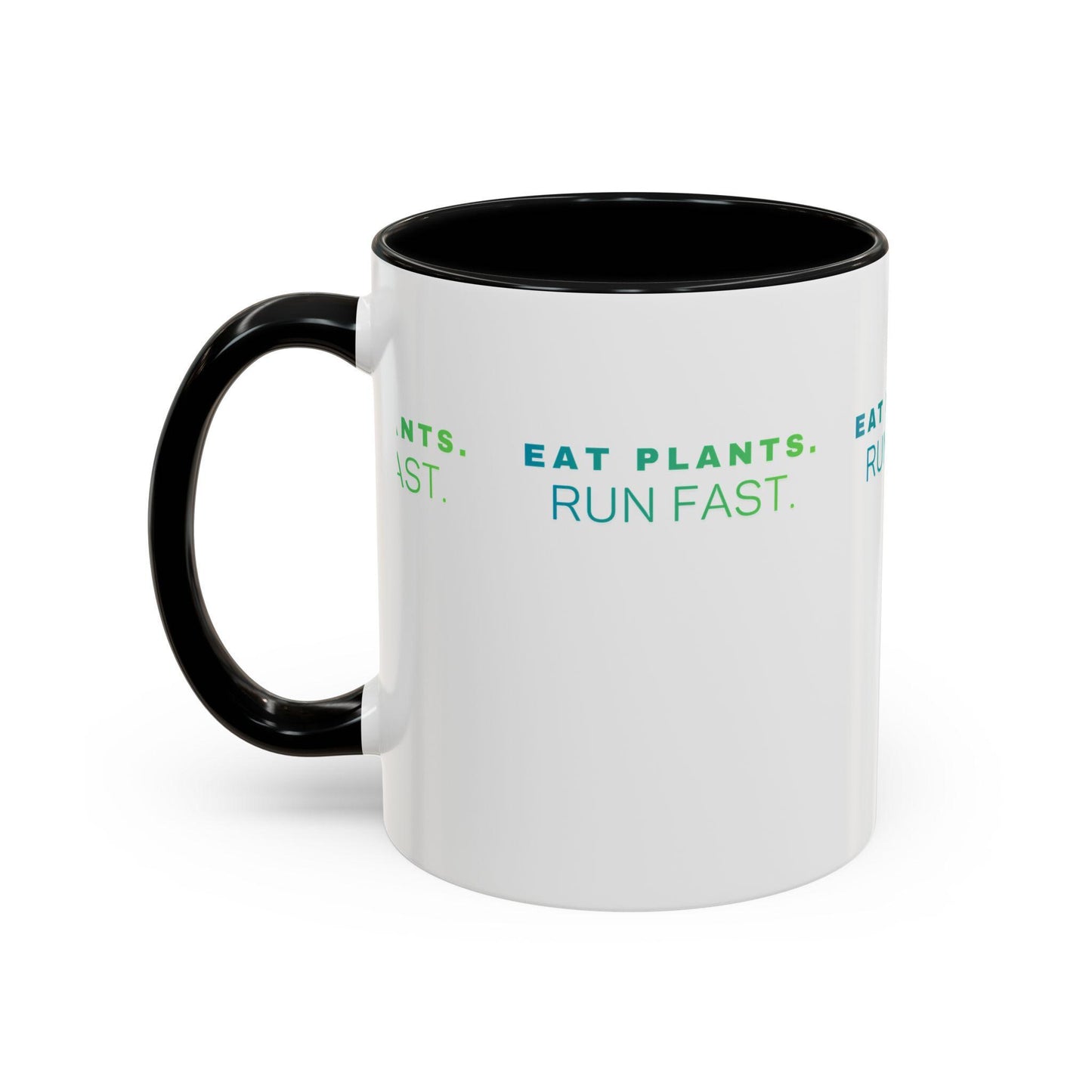 Eat Plants Run Fast Mug, Vegan Runner Coffee Cup, Plant-Based Athlete Gift