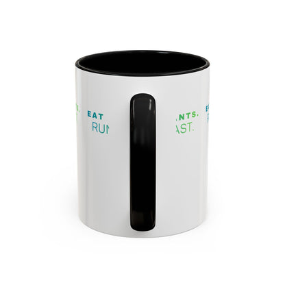 Eat Plants Run Fast Mug, Vegan Runner Coffee Cup, Plant-Based Athlete Gift