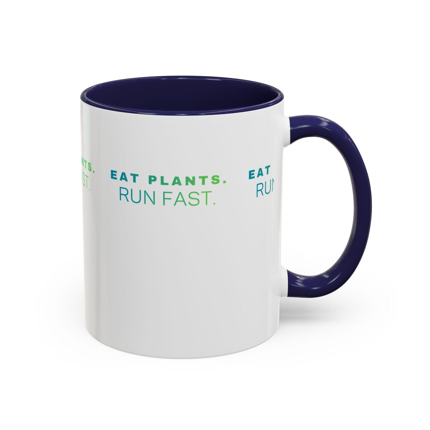 Eat Plants Run Fast Mug, Vegan Runner Coffee Cup, Plant-Based Athlete Gift