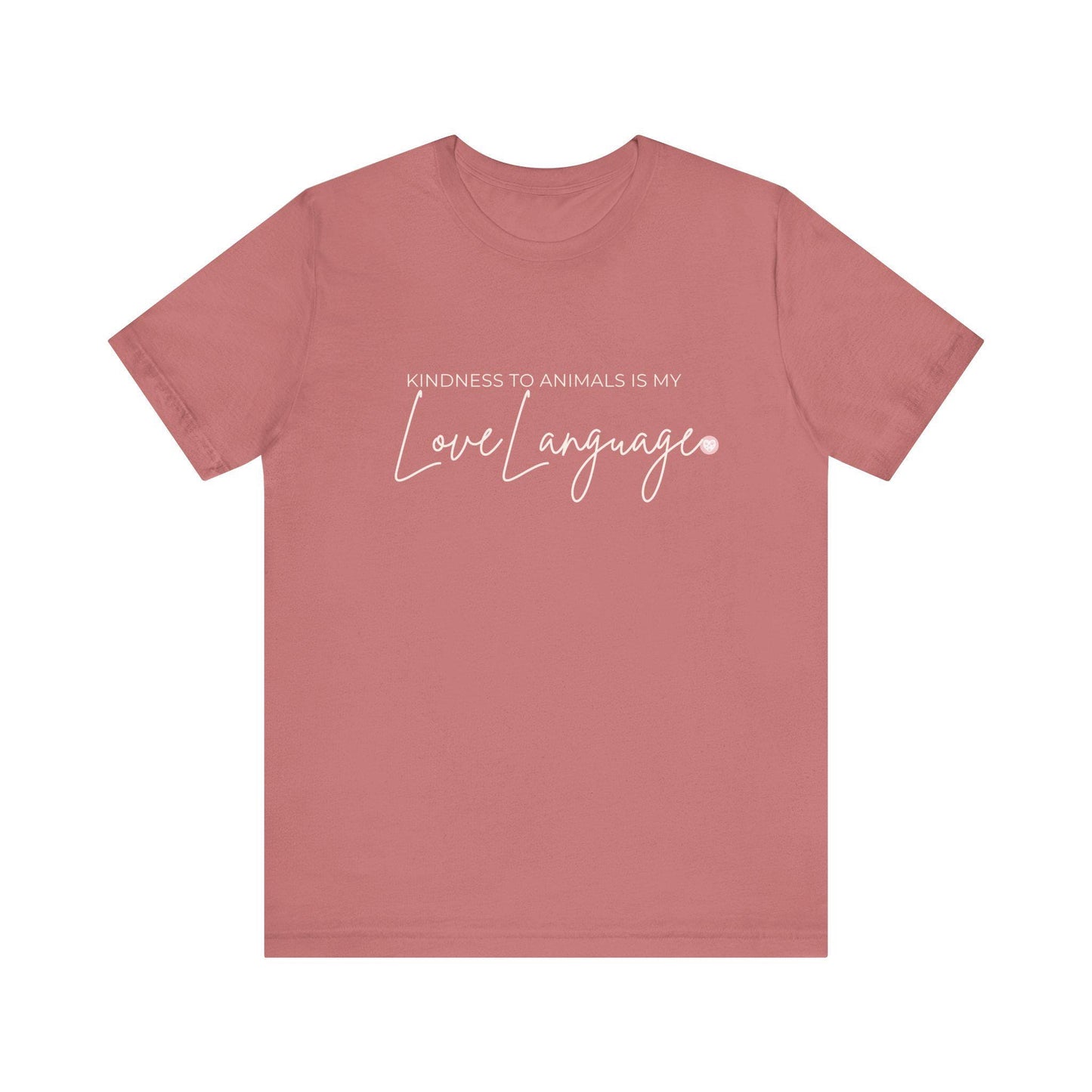 Kindness to Animals Love Language Shirt, Heart Paw Animal Lover Tee