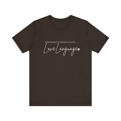 Kindness to Animals Love Language Shirt, Heart Paw Animal Lover Tee