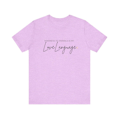 Kindness to Animals Love Language Shirt, Heart Paw Animal Lover Tee