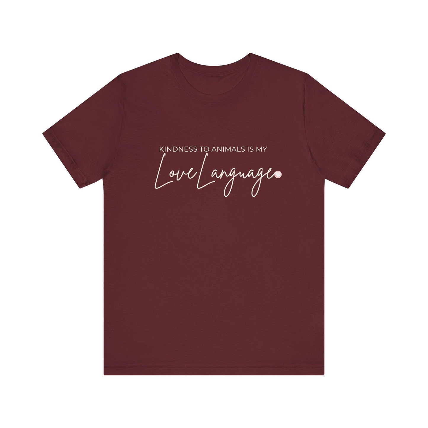 Kindness to Animals Love Language Shirt, Heart Paw Animal Lover Tee