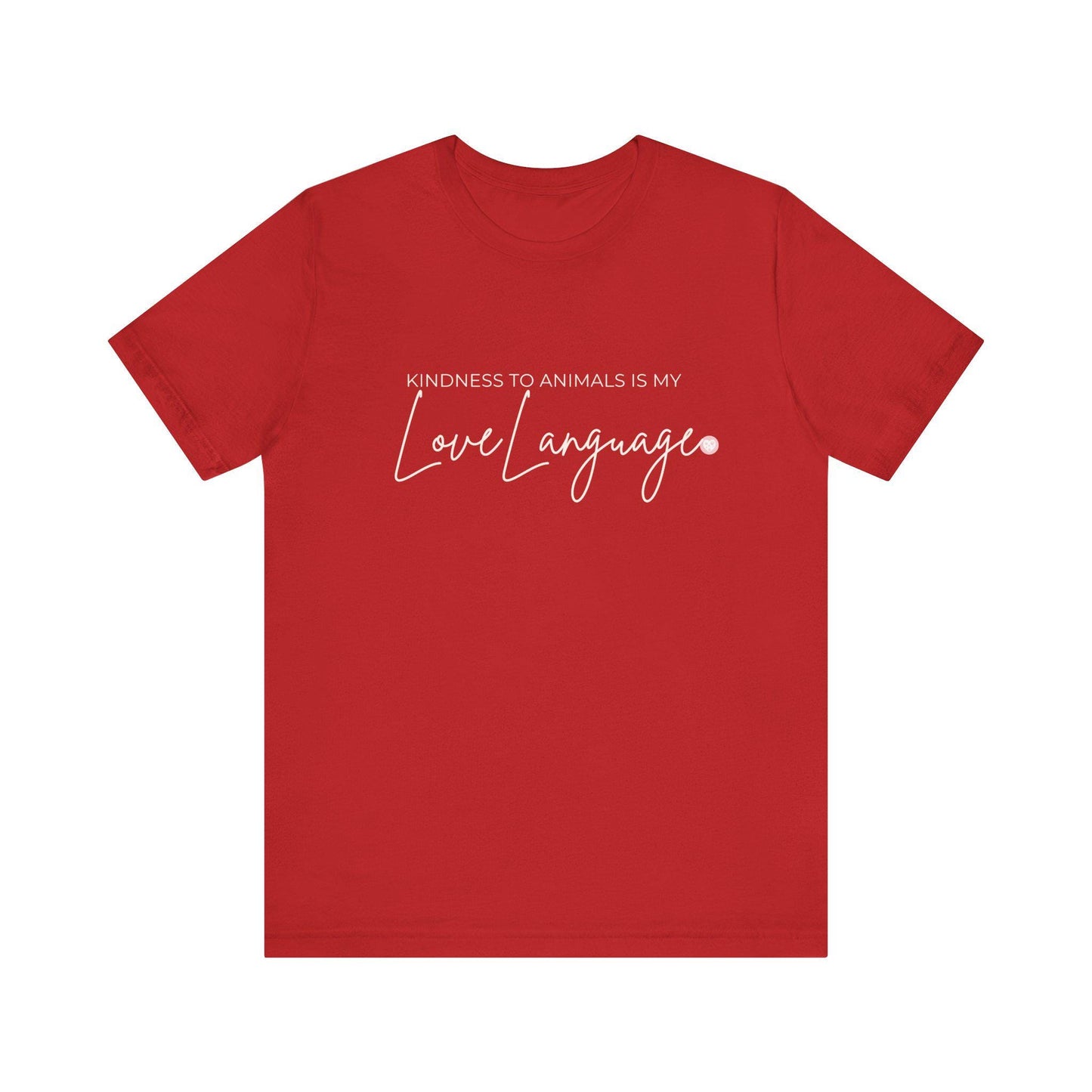 Kindness to Animals Love Language Shirt, Heart Paw Animal Lover Tee