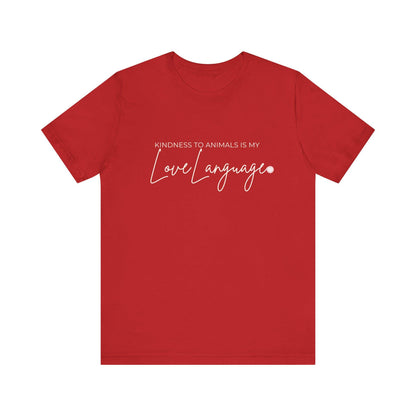 Kindness to Animals Love Language Shirt, Heart Paw Animal Lover Tee