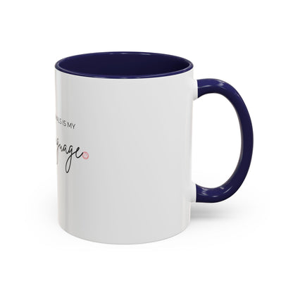 Kindness to Animals is My Love Language Mug | Accent Coffee Mug