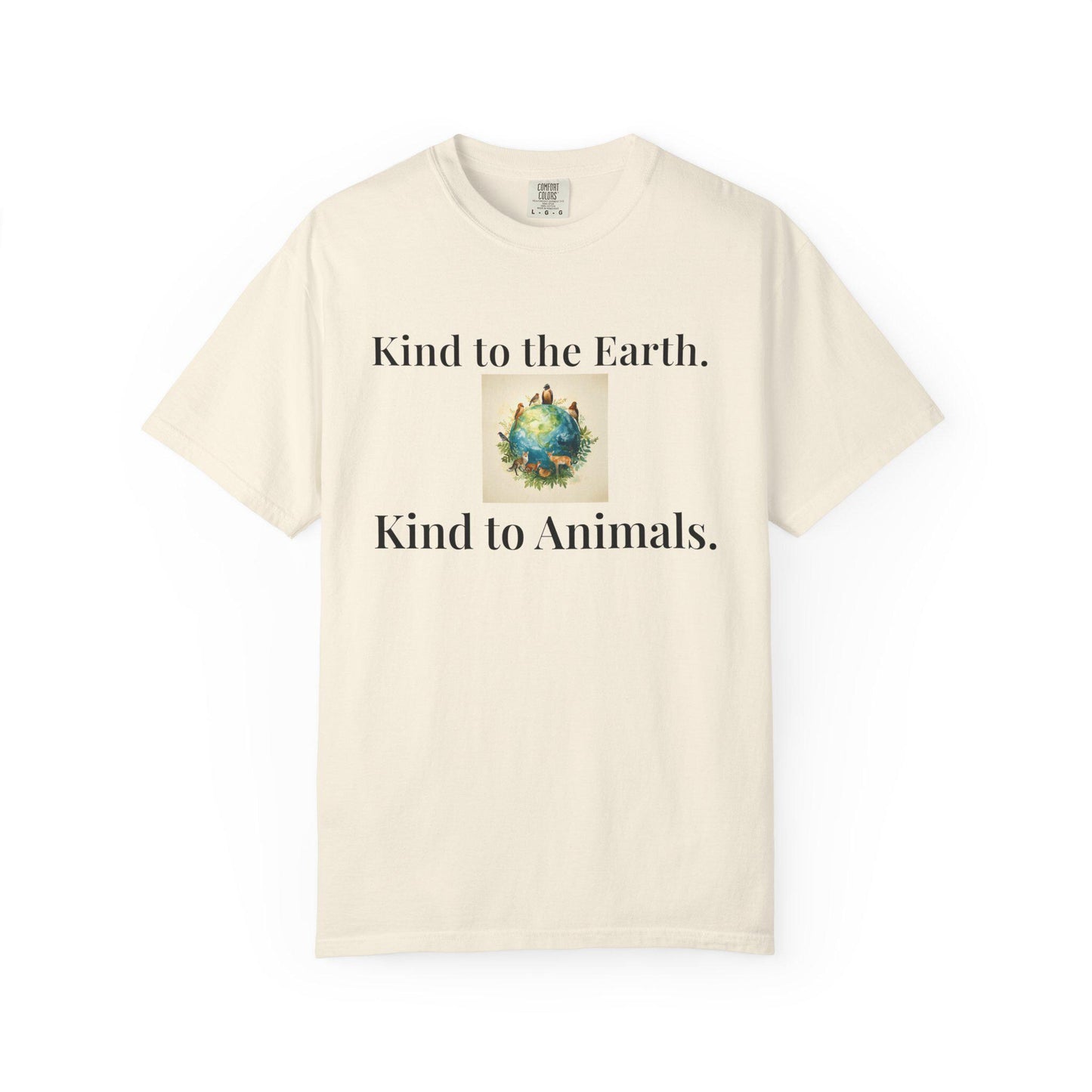 Earth and Animals Illustration T-Shirt | Vegan Themed Graphic Tee