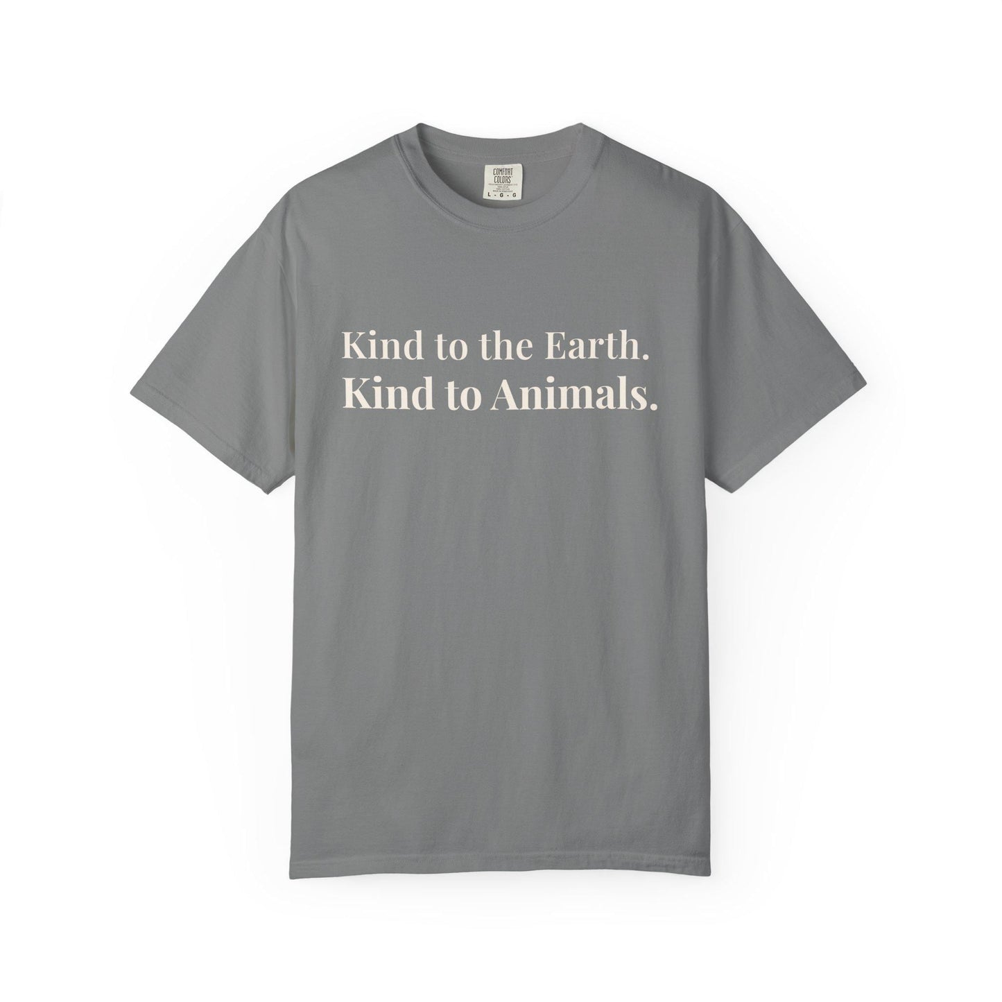 Kind Earth Animals T-Shirt | Environmental Vegan Message Tee