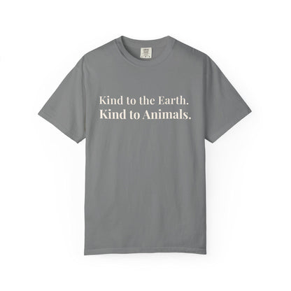 Kind Earth Animals T-Shirt | Environmental Vegan Message Tee