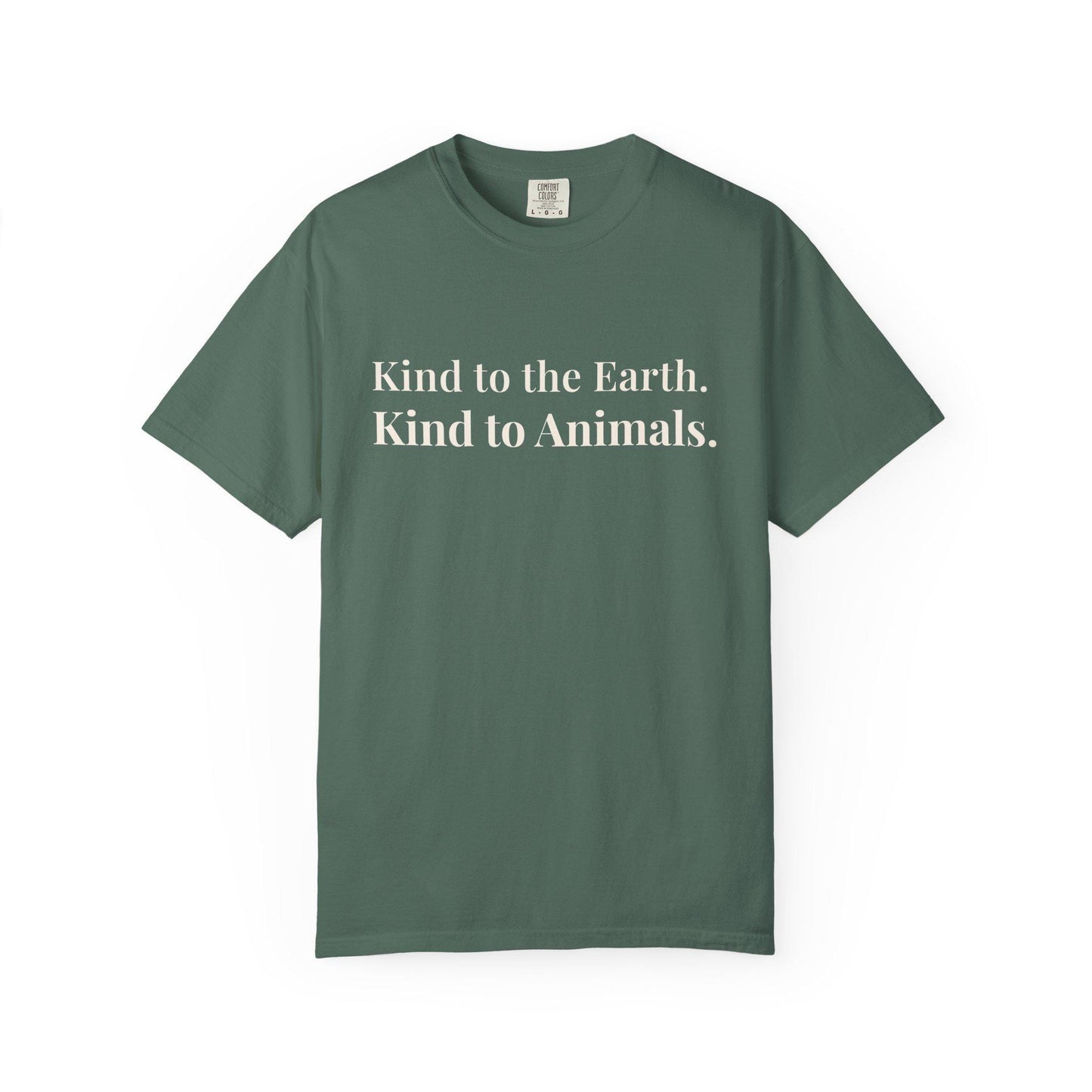 Kind Earth Animals T-Shirt | Environmental Vegan Message Tee
