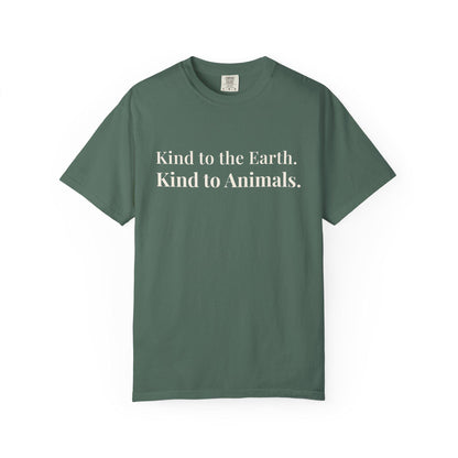 Kind Earth Animals T-Shirt | Environmental Vegan Message Tee