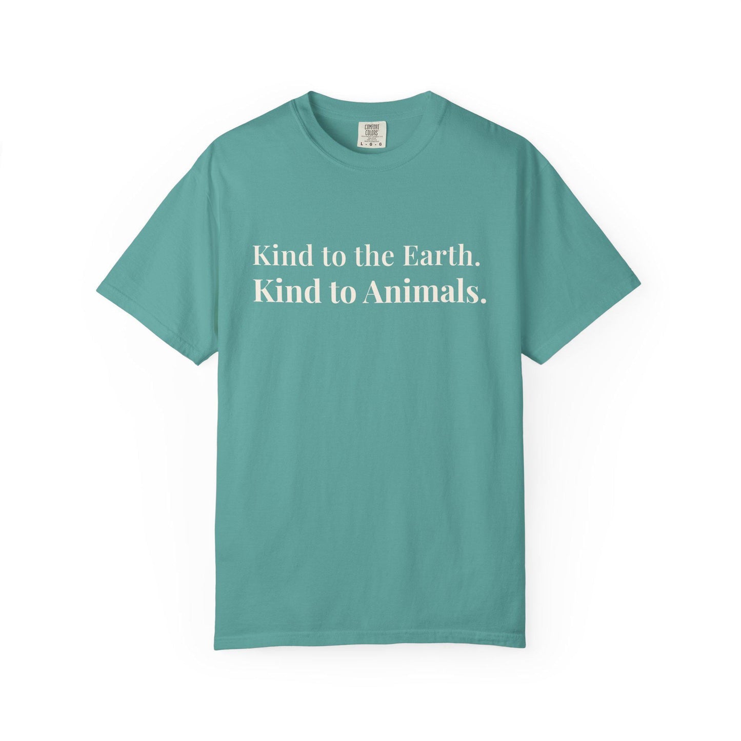 Kind Earth Animals T-Shirt | Environmental Vegan Message Tee