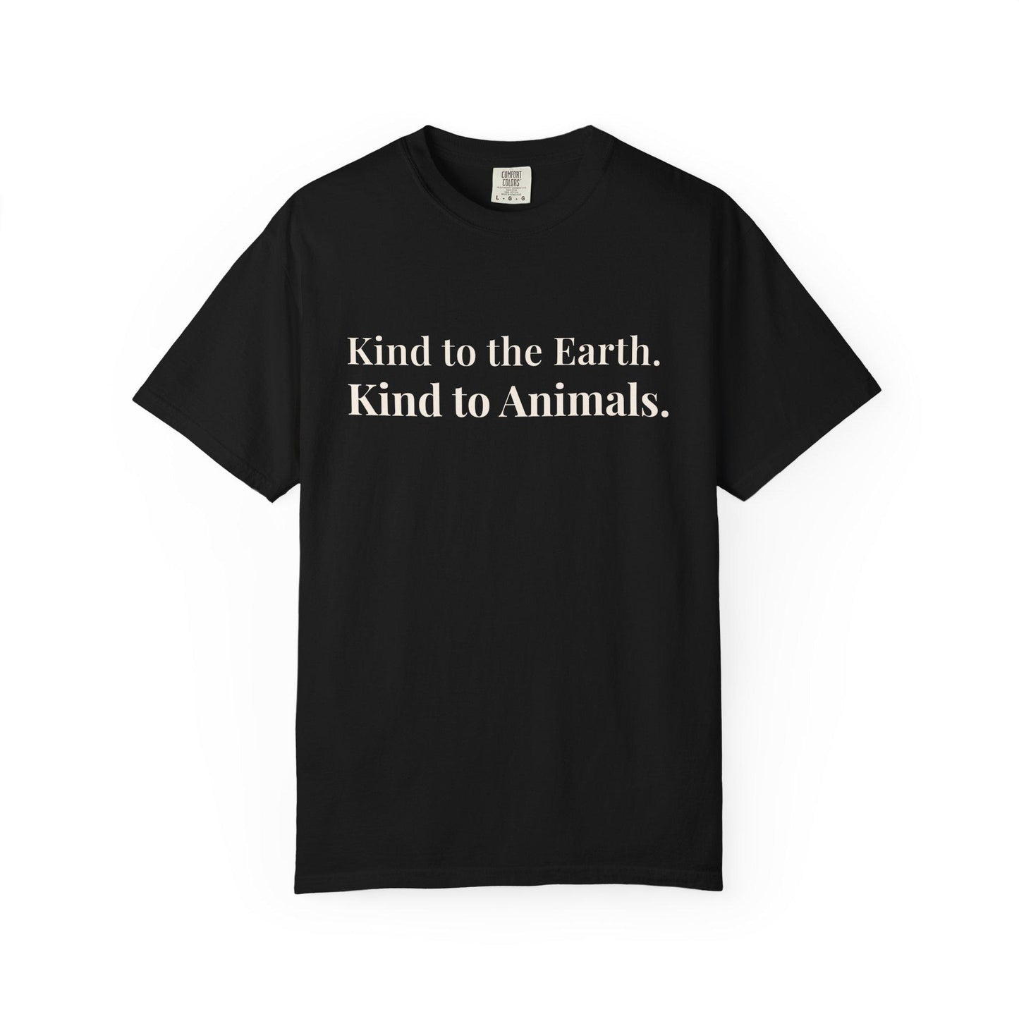Kind Earth Animals T-Shirt | Environmental Vegan Message Tee