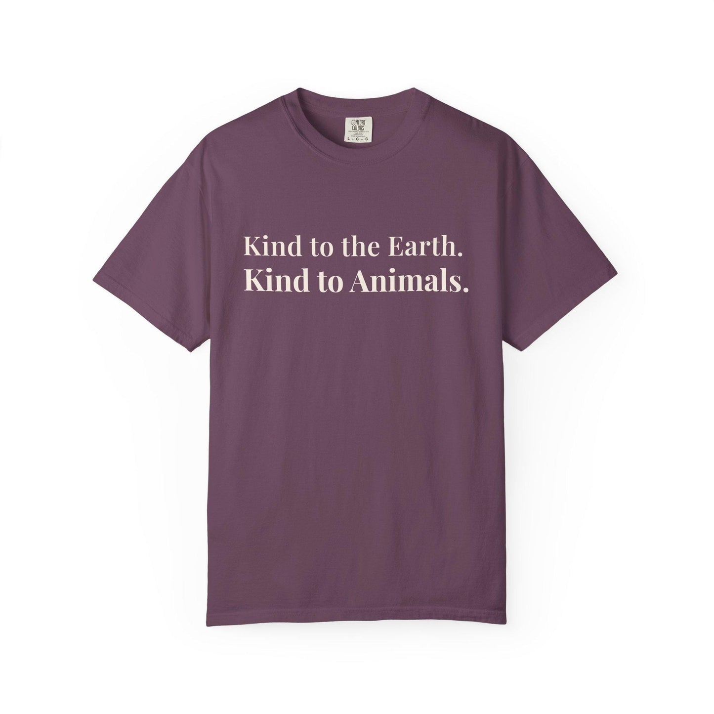 Kind Earth Animals T-Shirt | Environmental Vegan Message Tee
