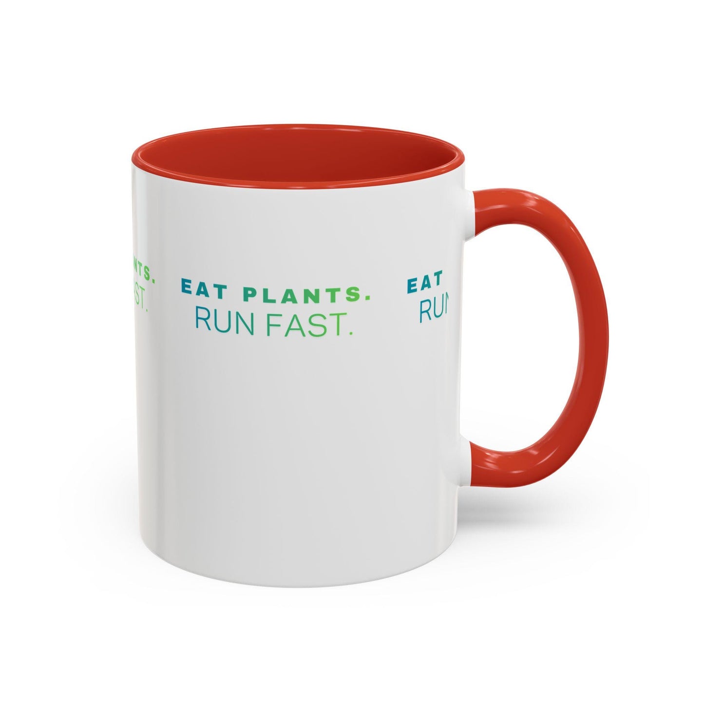 Eat Plants Run Fast Mug, Vegan Runner Coffee Cup, Plant-Based Athlete Gift