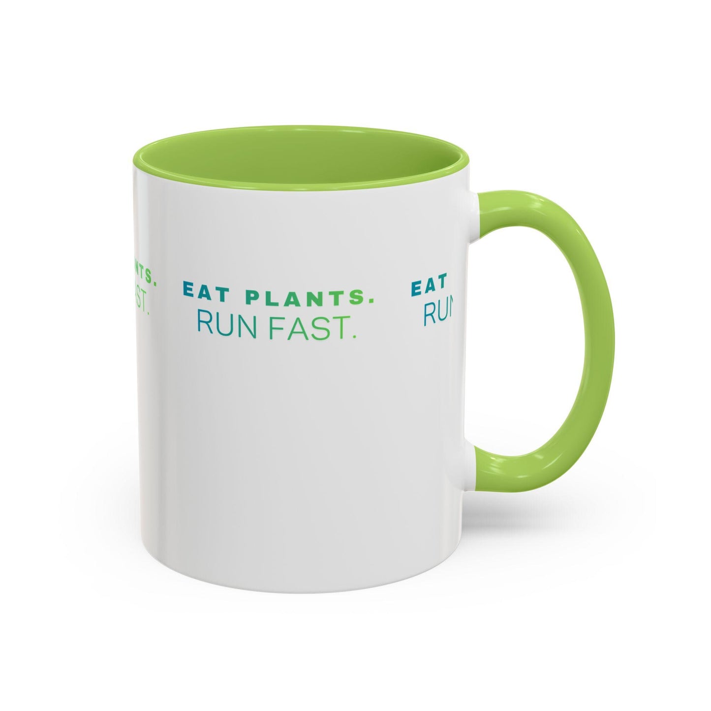 Eat Plants Run Fast Mug, Vegan Runner Coffee Cup, Plant-Based Athlete Gift