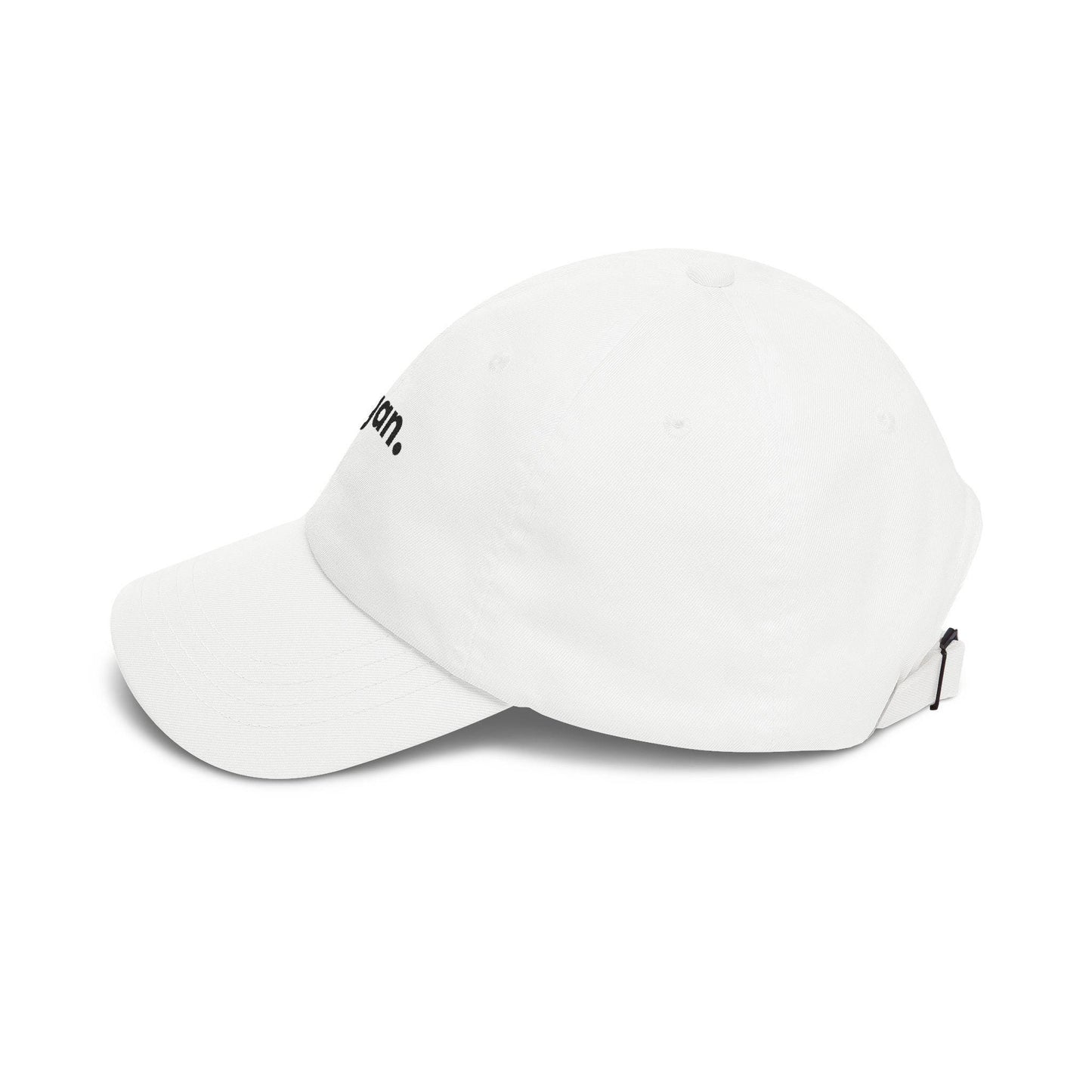Minimalist Embroidered Cotton Cap, Vegan Lifestyle Logo Hat
