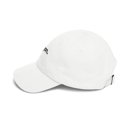 Minimalist Embroidered Cotton Cap, Vegan Lifestyle Logo Hat