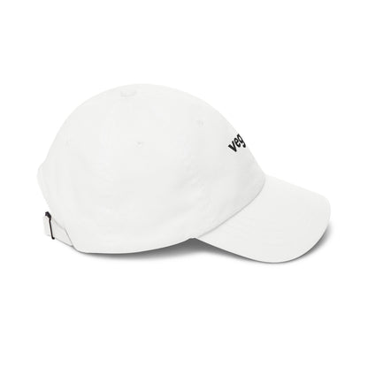 Minimalist Embroidered Cotton Cap, Vegan Lifestyle Logo Hat