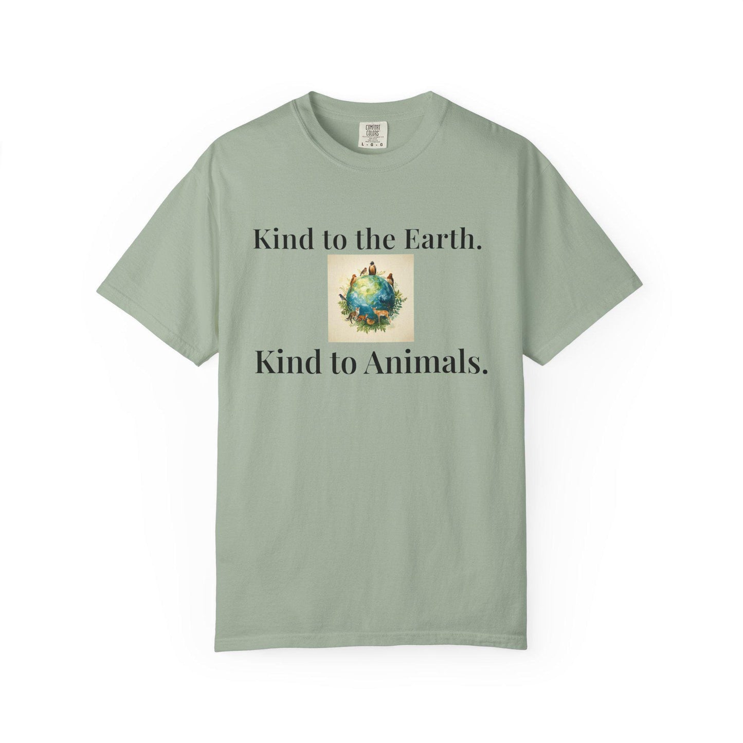 Earth and Animals Illustration T-Shirt | Vegan Themed Graphic Tee