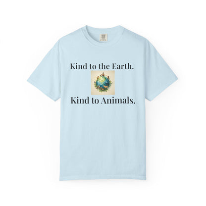 Earth and Animals Illustration T-Shirt | Vegan Themed Graphic Tee
