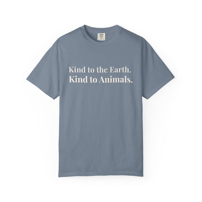 Kind Earth Animals T-Shirt | Environmental Vegan Message Tee