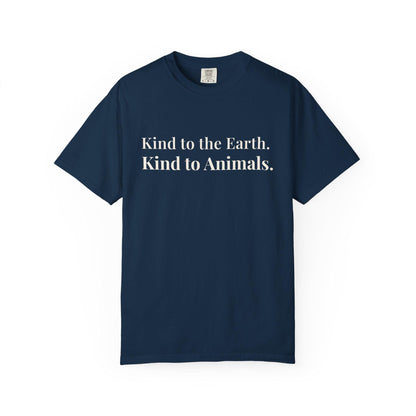 Kind Earth Animals T-Shirt | Environmental Vegan Message Tee
