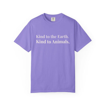 Kind Earth Animals T-Shirt | Environmental Vegan Message Tee