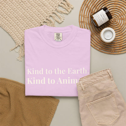 Kind Earth Animals T-Shirt | Environmental Vegan Message Tee