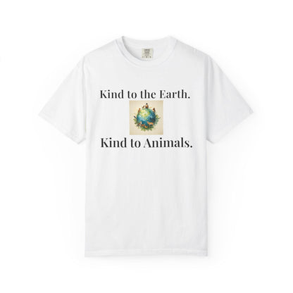 Earth and Animals Illustration T-Shirt | Vegan Themed Graphic Tee