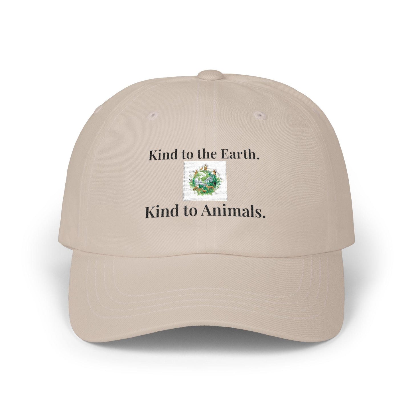 Embroidered Dad Cap | Kind to Earth, Animals, Nature Awareness Hat