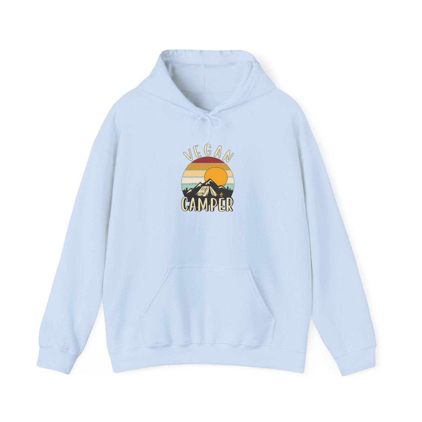 Vegan Camper hoodie | Camping Sunset Graphic Hoodie