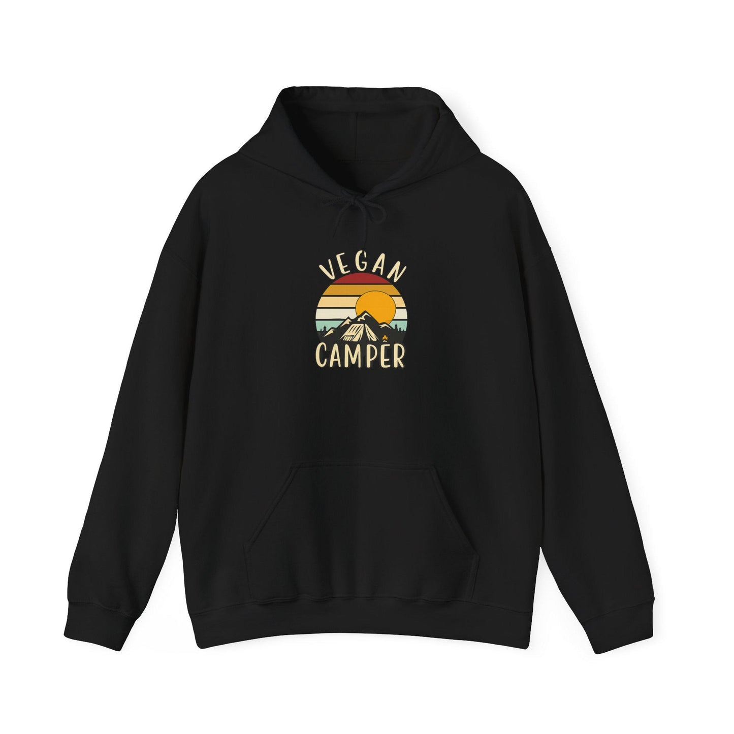 Vegan Camper hoodie | Camping Sunset Graphic Hoodie