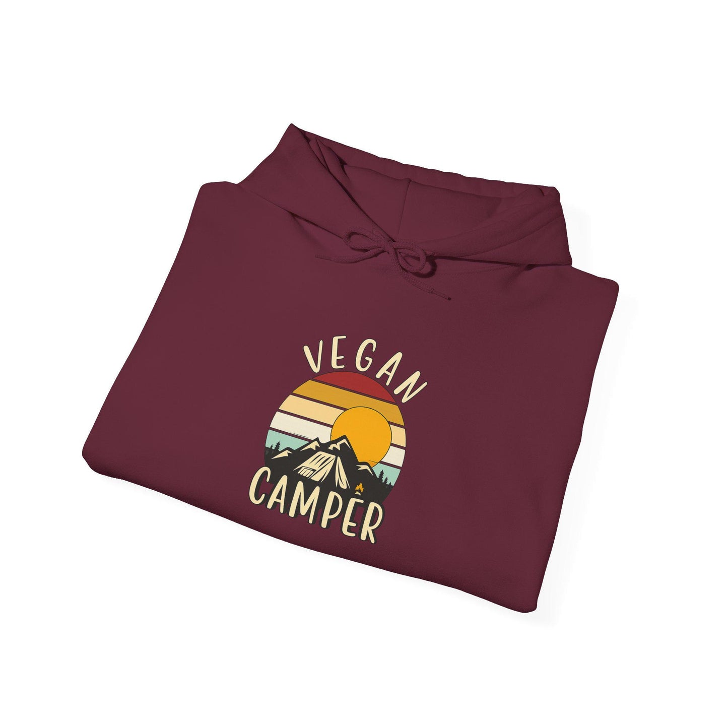 Vegan Camper hoodie | Camping Sunset Graphic Hoodie
