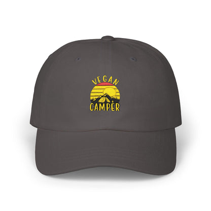 Vegan Camper Dad Hat, Retro Camping Cap, Embroidered Outdoors Adventure亚明