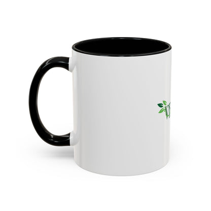 Vegan Leaf Script Mug | Accent Coffee Mug