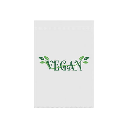 Vegan Leaf Typography Garden Banner | House Flag