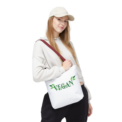 Vegan Leafy Tote Bag, Minimalist Plant-Based Market Bag