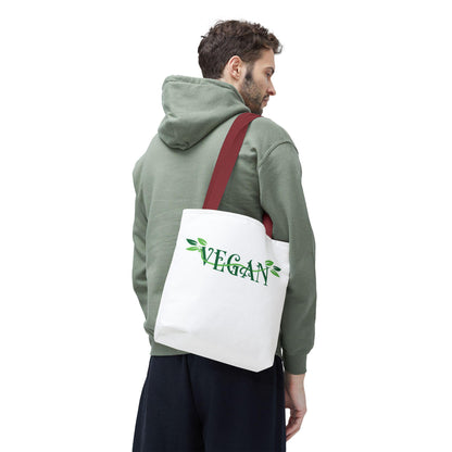 Vegan Leafy Tote Bag, Minimalist Plant-Based Market Bag