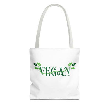 Vegan Leafy Tote Bag, Minimalist Plant-Based Market Bag