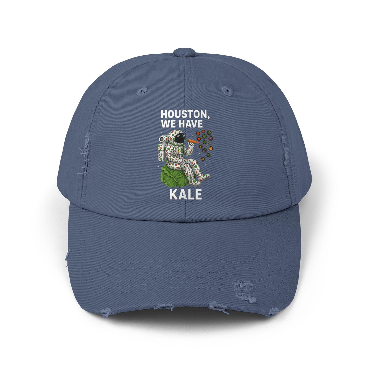 Houston We Have Kale Cap | Astronaut Eating Kale Distressed Hat