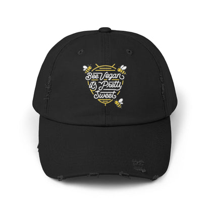 Bee Vegan Is Pretty Sweet Cap | Embroidered Bee Design