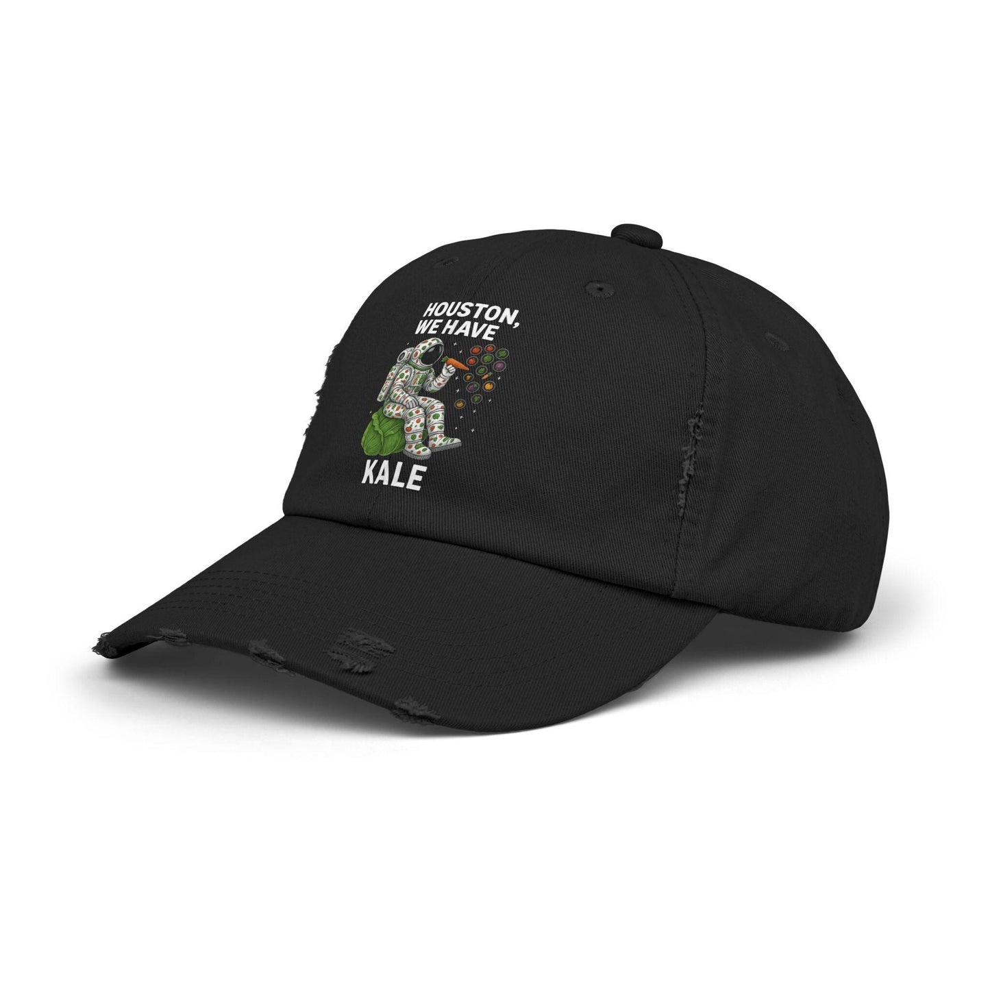 Houston We Have Kale Cap | Astronaut Eating Kale Distressed Hat