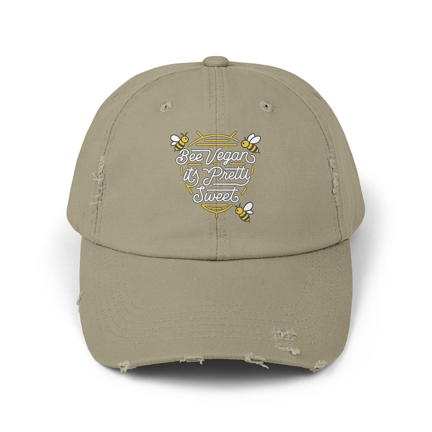 Bee Vegan Is Pretty Sweet Cap | Embroidered Bee Design
